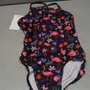 Girls One Piece Swimsuits Summer UPF 50+ Quick Dry Beach Bathing Suit Cross Shoulder Strap Swimwear, 4-5T