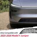 AggAuto Grille Mesh Insert Compatible with Tesla Model Y Juniper 2025 2026, Front Air Inlet Vent Grille Inserts Cover Replacement, 2 Pcs Model Y Accessories Black