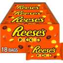 REESE'S PIECES Peanut Butter in a Crunchy Shell, Candy Bags, 1.53 oz (18 Count)