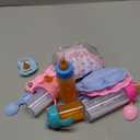 15Pcs Baby Doll Accessories Magic Bottle Set,Pretend Play Feeding Toy with Juice Milk Bottles,Sippy Cups,Pacifiers,Bowl Spoons,Bib,Diaper,Dolls Feeding Kit for Kids Girls,Party,Gift