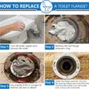 2 Piece Toilet Flange Repair Kit, Toilet Flange Repair Ring with 1/4" x 2-1/4" Closet Bolts, Stainless Steel Split Ring for Cast Iron, PVC or ABS(1 Pack)