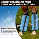 Fly Boots for Horses, Non-Slip Breathable Horse Fly Boots,Comfy Mesh Horse Fly Leggings (Blue)