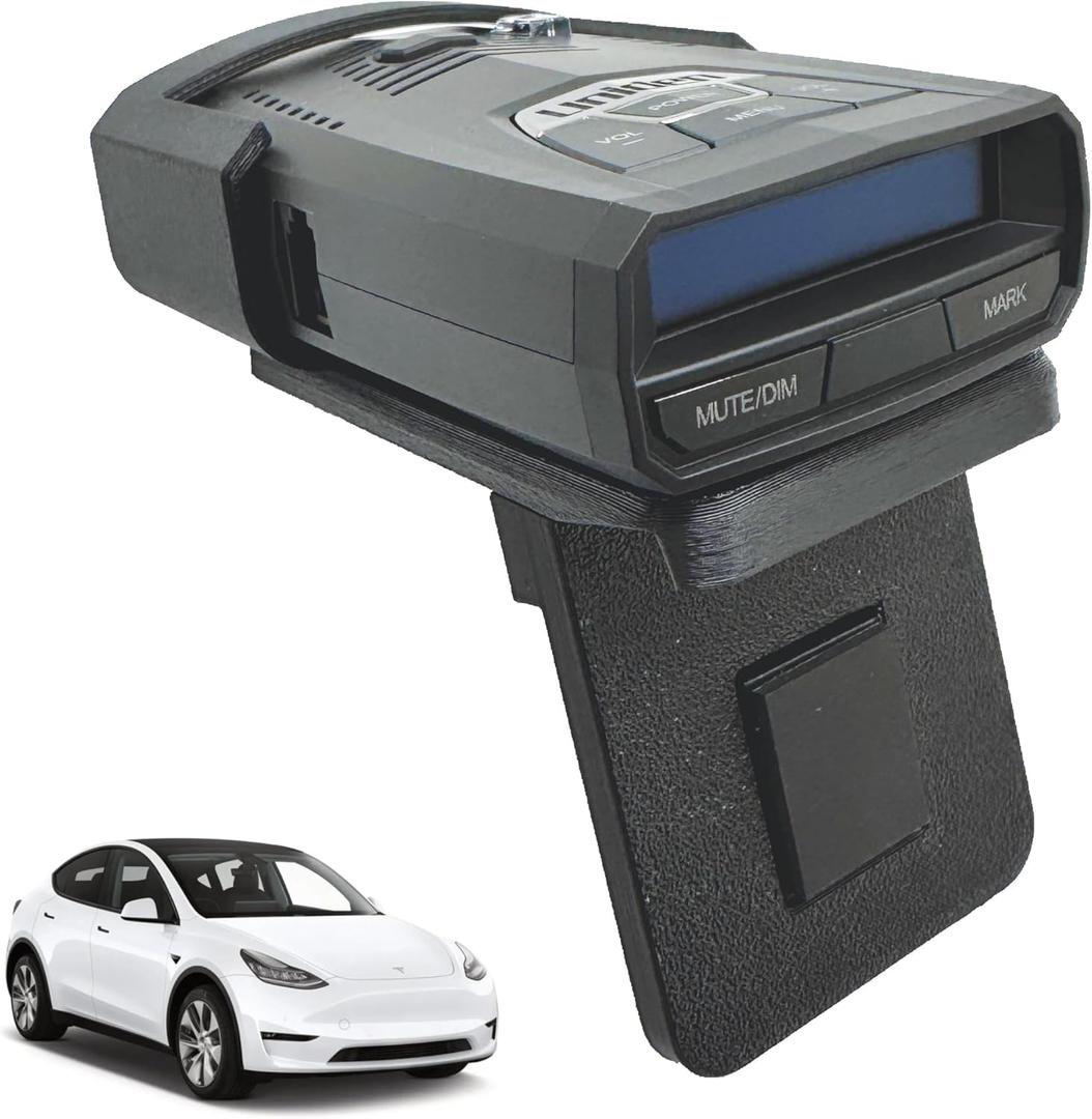 Radar Holder for Uniden R4 Compatible with Tesla Vehicles - Black (Black)