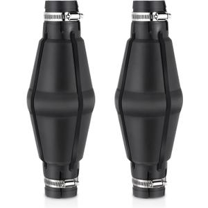 2 Pcs 1350 Rubber Torque Arrestor 1" to 1-1/4" Expandable Torque Arrestor for Well Pump Water Pump Accessories, Adjustable to Well Pipe Casings from 4" to 8" ID (Black)