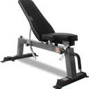 CAP Barbell Deluxe Utility Weight Bench Color Series (Gray, Square Backpad)