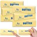 6 Pcs Butter Squeeze Soft Slow Rise Butter Sticks Squeeze Stress Relief Realistic Food Fidget Toys for Decompression Anxiety Relaxation (Trendy Style)