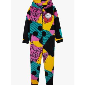 Disney Stitch Girls One Piece Pajamas with Hood, Fleece Sleepsuit - Kids Gift. M