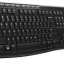 Logitech K270 Wireless Keyboard for Windows, 2.4 GHz Wireless, Full-Size, Number Pad, 8 Multimedia Keys, 2-Year Battery Life, Compatible with PC, Laptop, Black