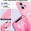 Magnetic for iPhone 17 Case [Full Camera Protection][Military-Grade Protection][Compatible with MagSafe] Shockproof Protective Slim Phone Case for iPhone 17, Pink