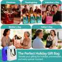 60 Pcs Reusable Gift Bags with Handles Set (10 x 8 x 4 Inch), Include 30 Thank You Bag & Tissue Paper, Medium Colorful Gift Bag Bulk for Birthday, Baby Shower, Bridal Shower, Wedding, Party & Events