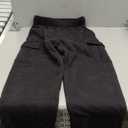 QINSEN Womens Medium Waist Baggy Elastic Waist Sweatpants Casual Fleece Long Pants with Pockets (Small, Black)