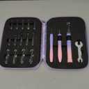 Lewhoo 17 Sizes Ergonomic Crochet Hook Set with Case 2.5mm-14.0mm, 3PCS Interchangeable Handles with Screw-Lock Connection, All in One Crochet Set for Beginner