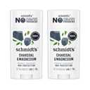 Schmidt's Aluminum-Free Vegan Deodorant Charcoal & Magnesium with 48 Hour Odor Protection, 2 Count for Women and Men, Natural Ingredients, Cruelty-Free, 2.65 oz, Pack of 2
