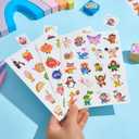 2 x 600 Pcs Animal Fruit Food Stickers for Kids, Cute Stickers 30 Sheets for Boys, Girls, Party Favors, Classroom, Prizes for Kids