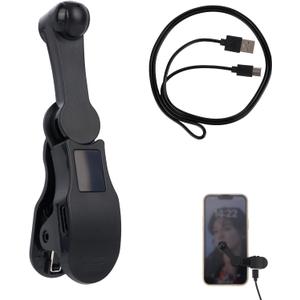 Auto Clicker for Smartphone, Adjustable Speed Phone Screen Tapper with Data Cable 180 Rotatable Auto Tapping Device for iOS Android Phone Tablet Gaming Live Broadcast Flash Deal (Black)