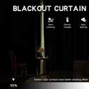 Dark Emerald Green Pinch Pleat Curtain with Tieback for Bedroom, Thermal Insulated Blackout Pleated Curtain with Hooks for Traverse Rod and Track, 52" W x 72" L, 1 Panel