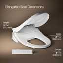 Kohler PureWash E815 Elongated Bidet Toilet Seat, Warm Water, White with Remote Control, Self Cleaning Wand, Adjustable Spray Controls, Heated Seat, Easy Installation Bidet Attachment