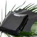 Merchandise Bags 100 Black 9"x12" Size 1.5Mil Thick With Handles