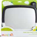 Munchkin Baby Car Mirror for Rear Facing Car Seats, Night Light LED Pivot 360 Baby in-Sight Adjustable Auto Mirror, Black
