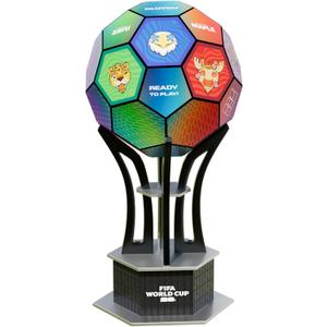 Officially Licensed FIFA World Cup 2026 3D Wooden Soccer Ball Puzzle, 165-Piece DIY Assembly Model Kit, Soccer Collectible Desk Decor for Home Office Bar Shelf, Gift for Soccer Fans - Mascots Mood