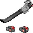 Electric Leaf Blower Cordless with 2 x 4.5Ah 21V Batteries and Fast Charger, 3 Speed Modes 650CFM Handheld Brushless Leaf Blower for Yard, Patio & Outdoor Use