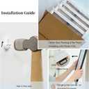 SERIMINO Boho Framed Wall Art Set of 3, Minimalist Wall Decor Living Room, Geometric Line Leaf Sun Moon Canvas Artwork Paintings for Bathroom, Home Decor Print, 12"x16" (Terracotta)