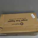 Christmas Tree Topper Angel with Lights, Xmas Tree Toppers Decorations Ornament with White Feather Wings, Plug in Christmas Tree Angel Treetop for Indoor Office Holiday