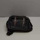 Business Men and Women PU Leather Backpack 15.6inch Laptop Waterproof Backpack Travel Commuter Lightweight schoolbag (Black backpack9,Medium)