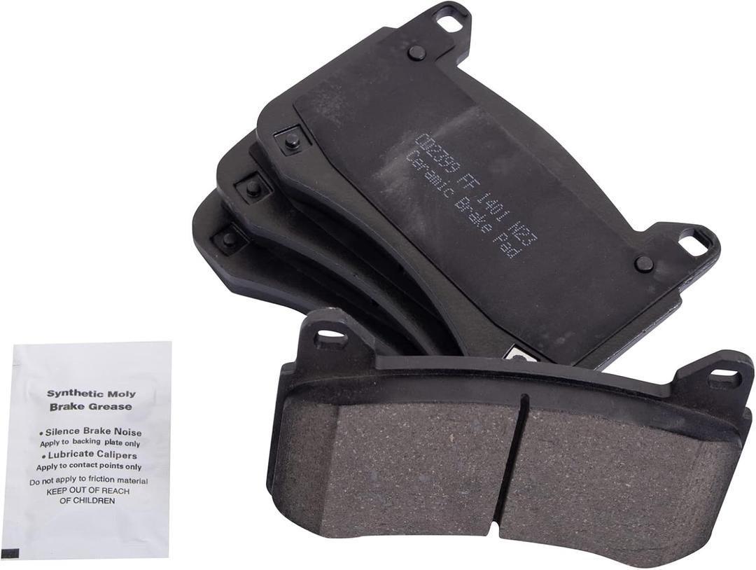 TRQ Front Brake Pads Ceramic Compatible with 2018-2022 Tesla 3 2020-2021 Y