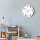Roymnie Wall Clock 14 Inch, Modern Wall Clocks Battery Operated, Silent Non Ticking Clock Decorative for Living Room, Office, Home, School (White)