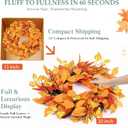 Fall Decor, 20 Inch Fall Wreaths for Front Door Outside, Autumn Wreath with Hanger Fall Thanksgiving Decorations for Home Porch Wall Window Party Decor Indoor Outdoor (Orange)