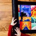 Buffalo Games - Roll-Up Puzzle Mat - Puzzle Saver and Assembly Accessory - Felt Mat - Fits up to 1500 Piece Puzzle - Black
