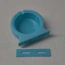 Crate Dog Bowl Removable Stainless Steel Water Food Feeder Bowls Cage Coop Cup for Cat Puppy Bird Pets (Small, Blue with Corrugated Clip)