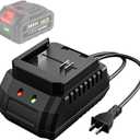 21V Battery Rapid Charger Base, Single Port Fast Charger Compatible 21V Lithium-Ion Battery, Charger Only Battery Not Included