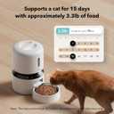 PETLIBRO Automatic Cat Feeder, 5G WiFi Automatic Pet Feeder with Freshness Preservation, 3L Timed Cat Feeders for Dry Food, Up to 48 Portions 10 Meals Per Day, Granary Pet Feeder for Cat/Dog, White
