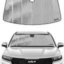 Windshield Sun Shade for Kia Sorento 2021-2025,Front Window Sunshade Shield, 2-in-1 Reflective Sun Shade,Silver for Summer, Black for Winter