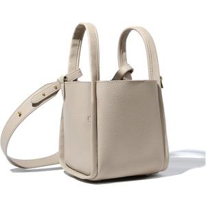 Women's PU Leather Bucket Bag - Lightweight Handbag with Detachable Strap for Work, Travel, and Daily Use (Milk Apricot)
