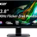 Acer KC242Y Hbi 23.8" Full HD (1920 x 1080) Zero-Frame Gaming Office Monitor | AMD FreeSync Technology | 100Hz | 1ms (VRB) | Low Blue Light | Tilt | HDMI & VGA Ports,Black