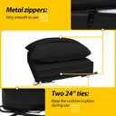 AAAAAcessories Outdoor Deep Seat Cushions, Waterproof, Fade-Resistant Patio Furniture Replacement Cushions, Set of 2, 24" x 24" x 5", Black