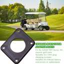 Charger Port Adapter Plate 4-Holes Fit for EZGO TXT36 36V Golf Cart 120V Plug On-Board Charging Systems for Lithium Battery Conversion Kit Golf Cart Accessories Contains 4Pcs Gasket Black
