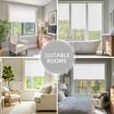 ChrisDowa Cordless Blackout Roller Shades for Windows, Thermal Insulated UV Protection Pull Down Shades, Total Blackout Window Blinds for Home, Office, Bedroom, Door (20" W x 72" H, White)
