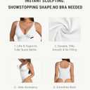 FeelinGirl Shapewear Bodysuits for Women Tummy Control Body Suits Deep V Neck Thong Body Shaper, Large