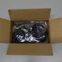 BOOMIBOO 36 Pack Curtain Rings with Clips, Drapery Clips with Rings, Hangers Drapes Rings, Drapery Rings 1.26 inch, Fits up to 1 inch Diameter Curtain Rod, for Hanging Drapes Bows Hat and So On (Black)