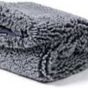 PELZIN Stoutwool Chew Proof Dog Blanket - Heavy Duty Waterproof Pet Blanket - Fluffy Dog Couch Cover Protector for Aggressive Chewers - Soft Reversible Throw Furniture Protection - Small, Charcoal
