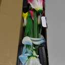 Solar Garden Lights Outdoor, 4 Pack Flower Lights for Outside, 16 Solar Lilies with Butterflies, Waterproof Garden Decor for Yard, Patio, Gifts for Women Mom (4 pcs Lilies)