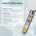 Filtered Shower Head with Handheld,High Pressure 6 Spray Mode Showerhead with Filters,Detachable Shower Head, Water Softener Filters Beads for Hard Water -Remove Chlorine (Brushed Nickel)