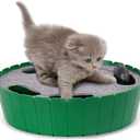 Pawaboo Interactive Cat Toy with Running Mouse, Electronic Motion Cat Toy Automatic Teaser for Indoor Cats, Pop and Play Hide Seek Cat Toys Hunting Mouse for Pet Cat Kitten Play Fun Exercise, Green