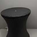 Keter Pacific Cool Bar Outdoor Patio Furniture and Hot Tub Side Table with 7.5 Gallon Beer and Wine Cooler, Dark Grey