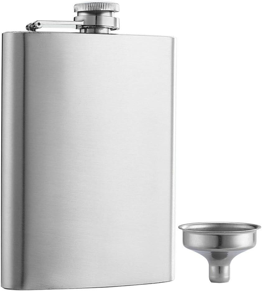 Solid Flasks Stainless Steel Flask & Funnel Set, 8 oz