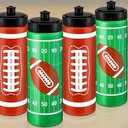 4 Pack Water Bottle Bulk 4 oz Sports Ball Cup Accessories Reusable Sports Squeeze Water Bottle for Party Favor Players Lovers Team Gifts Gym for Most Bike Cage